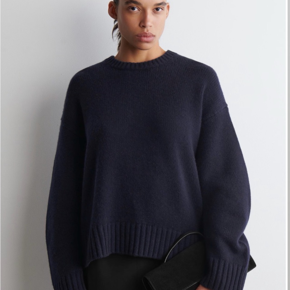 COS Navy pure chunky cashmere 2025 NWOT